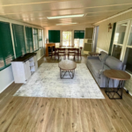 Living space with furniture